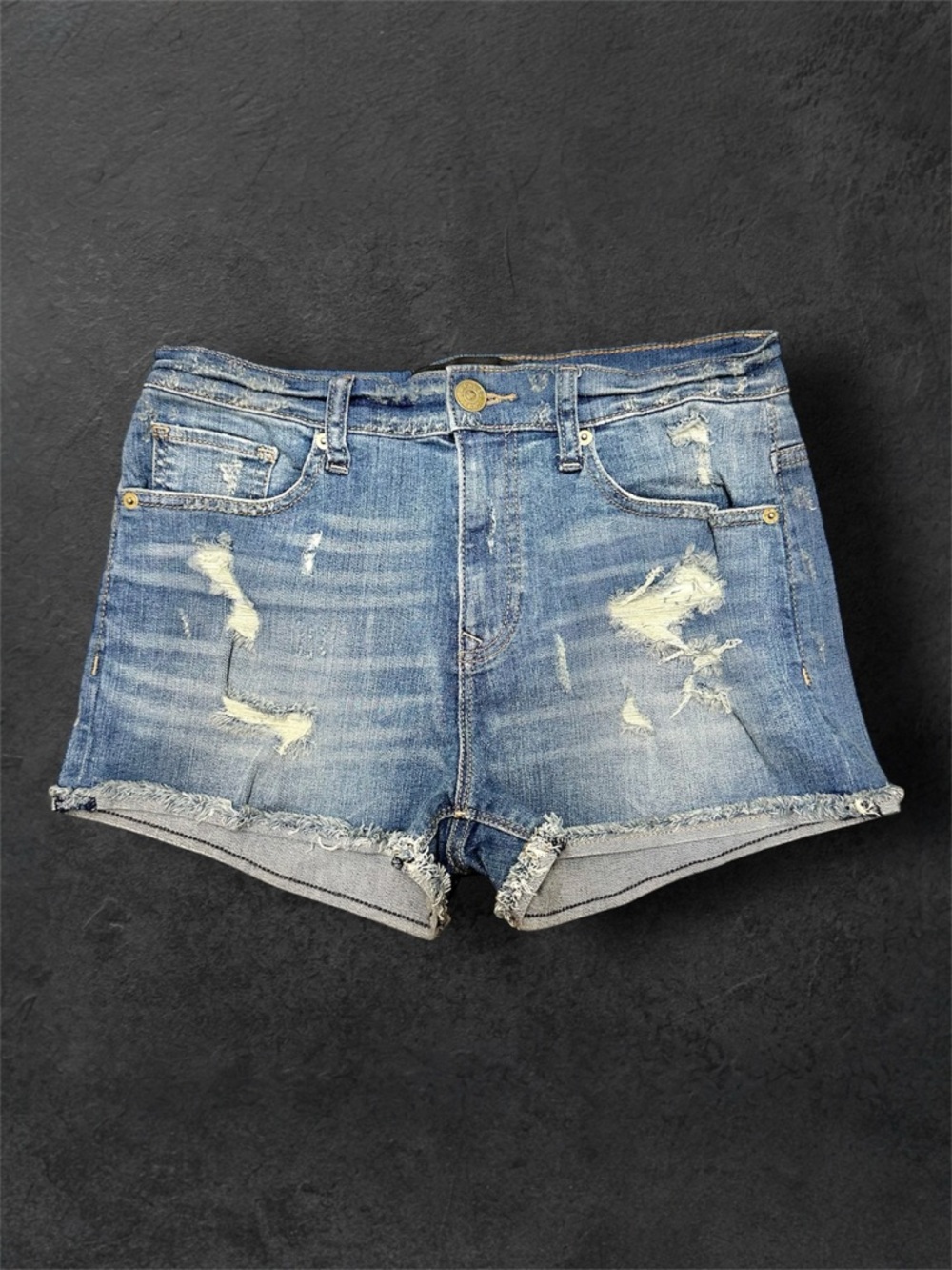 Express Distressed Denim Jean Shorts 6